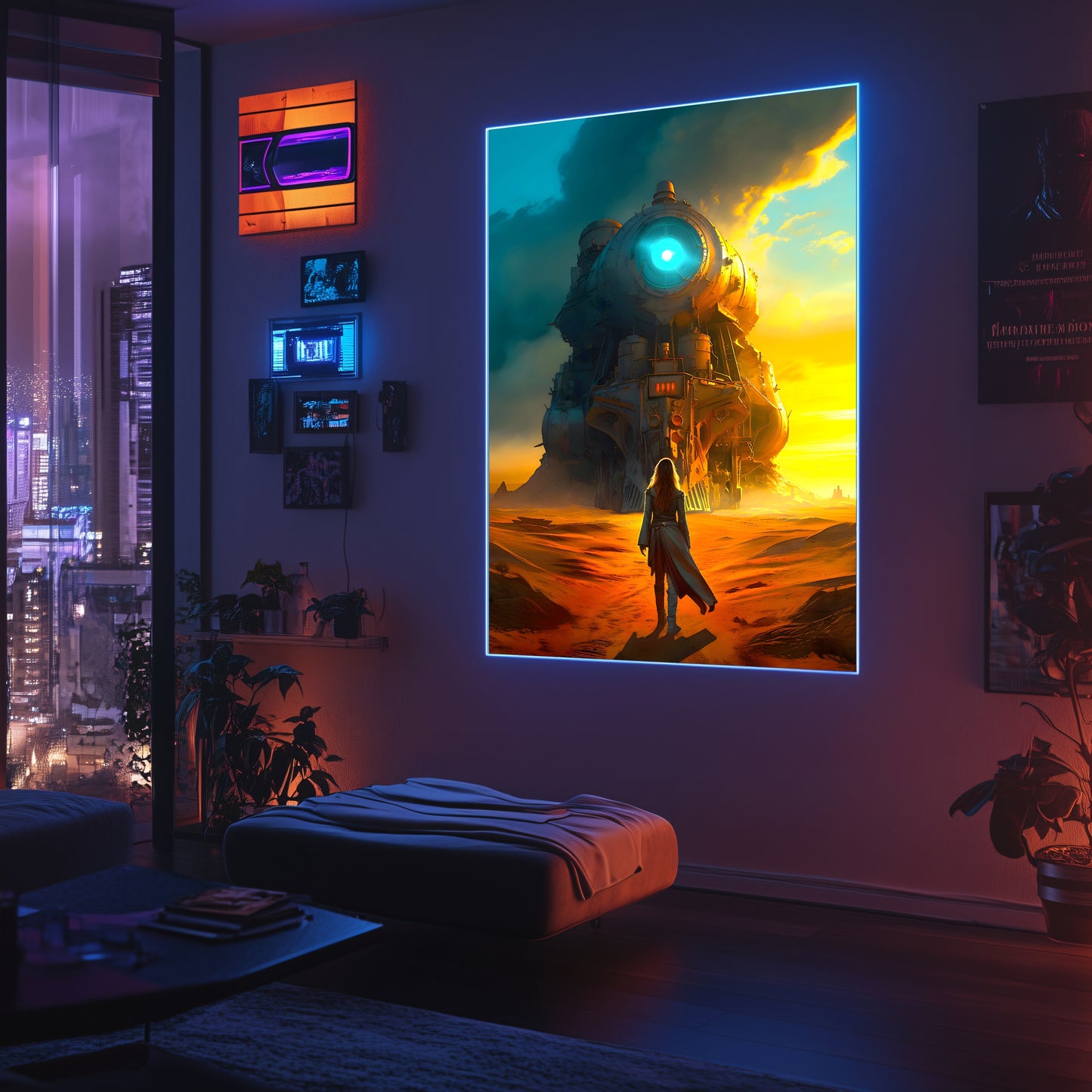 Steampunk Train Poster – Lost Ark | Awe-Inspiring Wall Art for Sci-Fi & Fantasy Train Enthusiasts | Unique and Exclusive Artwork