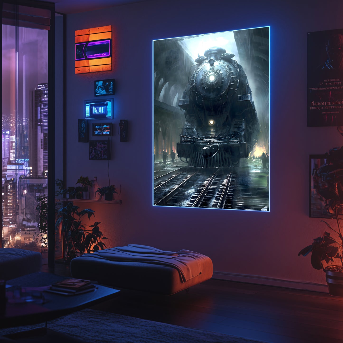 Dystopia Train Poster – SPX 4449 | Awe-Inspiring Wall Art for Sci-Fi & Fantasy Train Enthusiasts | Unique and Exclusive Artwork