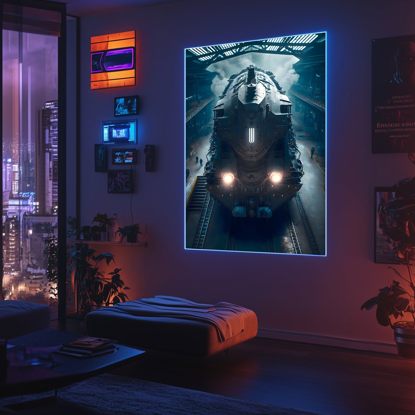 Diesel Train Poster – Rex Temporis | Awe-Inspiring Wall Art for Sci-Fi & Fantasy Train Enthusiasts | Unique and Exclusive Artwork
