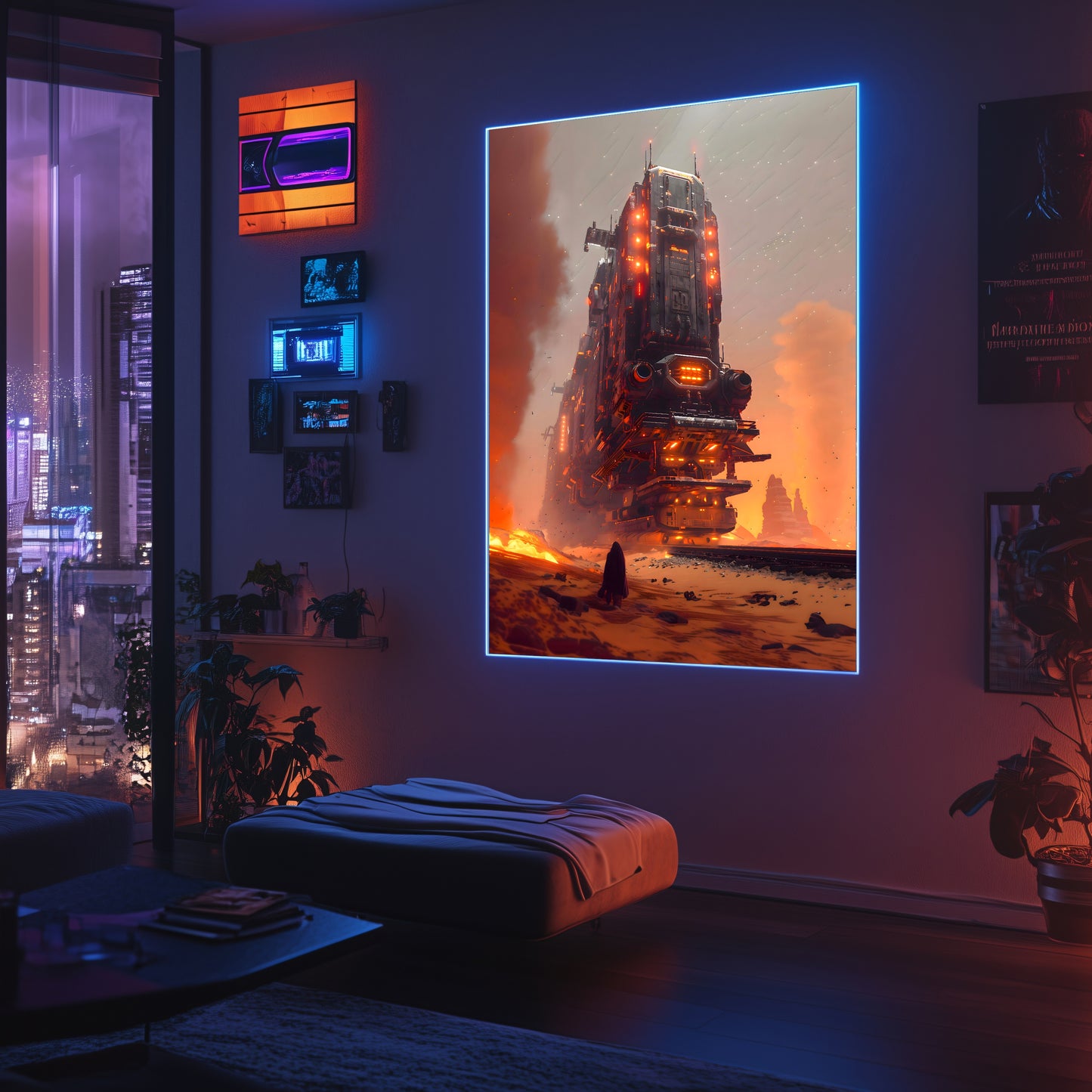 Wasteland Train Poster – Last Nomad | Awe-Inspiring Wall Art for Sci-Fi & Fantasy Train Enthusiasts | Unique and Exclusive Artwork