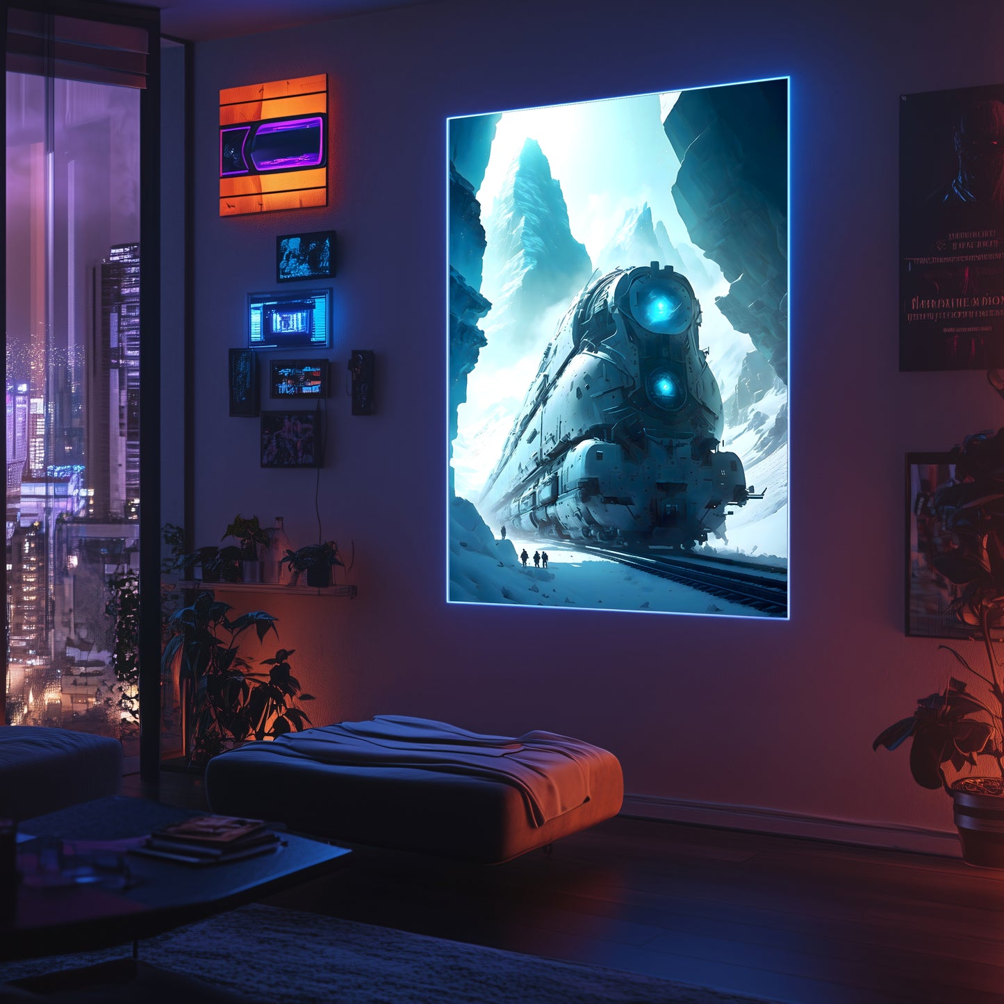 Post-Apocalyptic Train Poster – Icebreaker | Awe-Inspiring Wall Art for Sci-Fi & Fantasy Train Enthusiasts | Unique and Exclusive Artwork