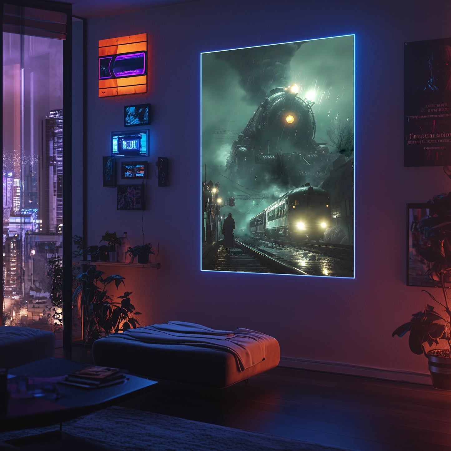 Fantasy Train Poster – Titan Wraith | Awe-Inspiring Wall Art for Sci-Fi & Fantasy Train Enthusiasts | Unique and Exclusive Artwork