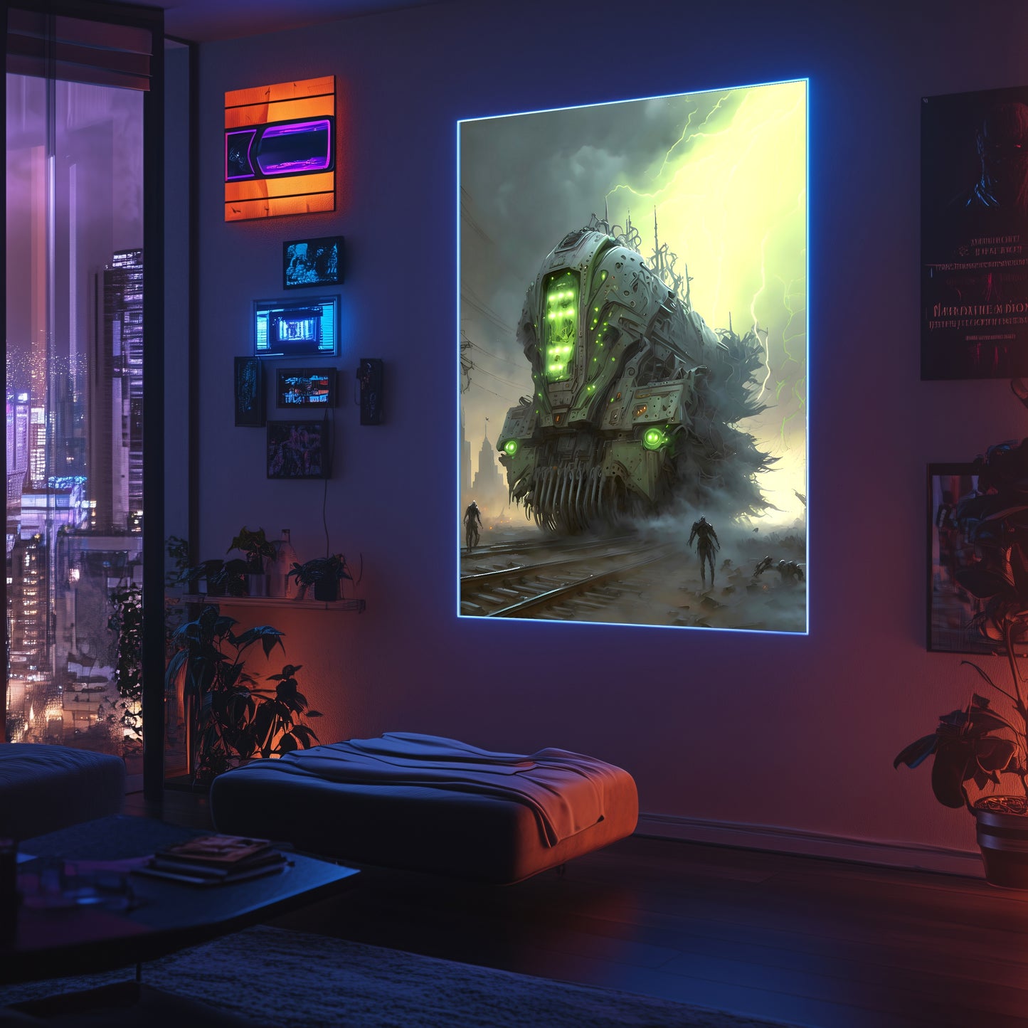Zombie Train Poster – The Wraithcore Necrohauler | Awe-Inspiring Wall Art for Sci-Fi & Fantasy Train Enthusiasts | Unique and Exclusive Artwork