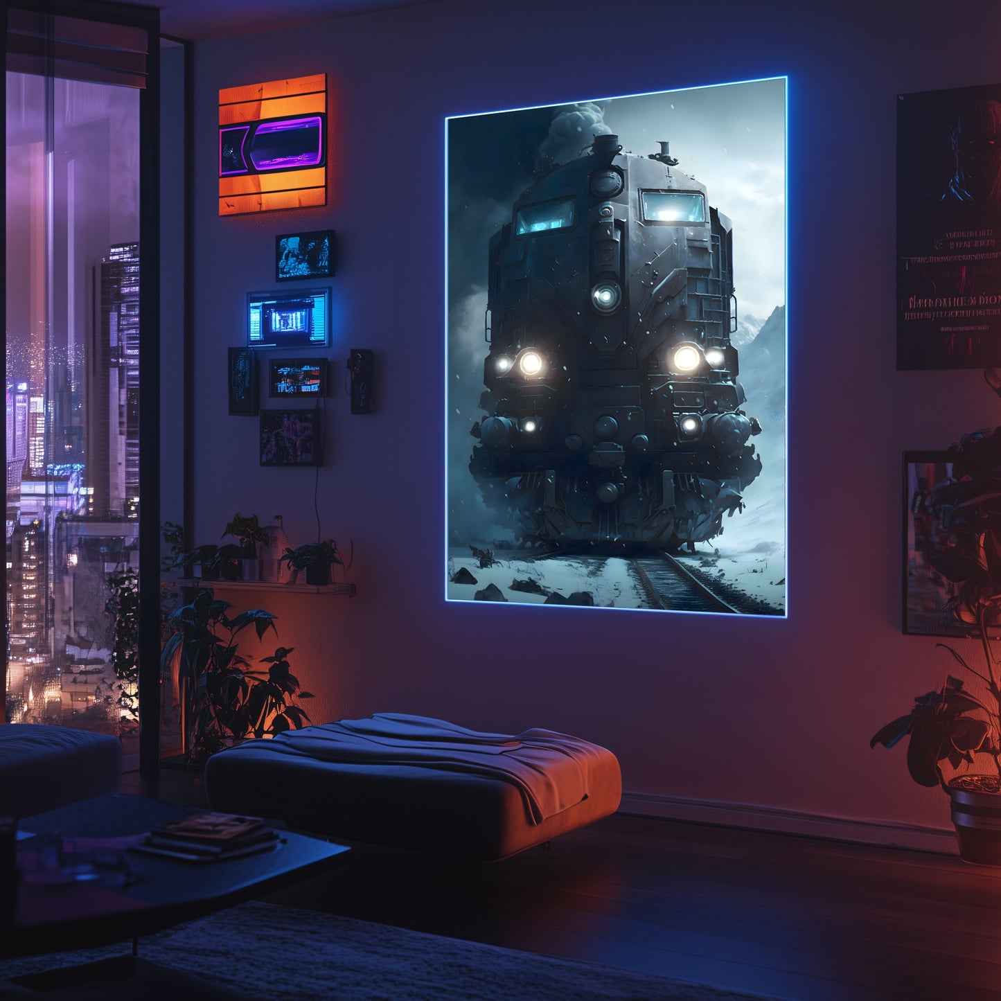 Diesel Train Poster – Frostbreaker Jugger | Awe-Inspiring Wall Art for Sci-Fi & Fantasy Train Enthusiasts | Unique and Exclusive Artwork