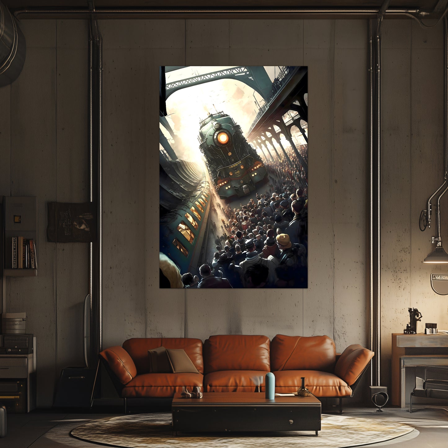 Steampunk Train Poster – Imperial Grandliner | Awe-Inspiring Wall Art for Sci-Fi & Fantasy Train Enthusiasts | Unique and Exclusive Artwork