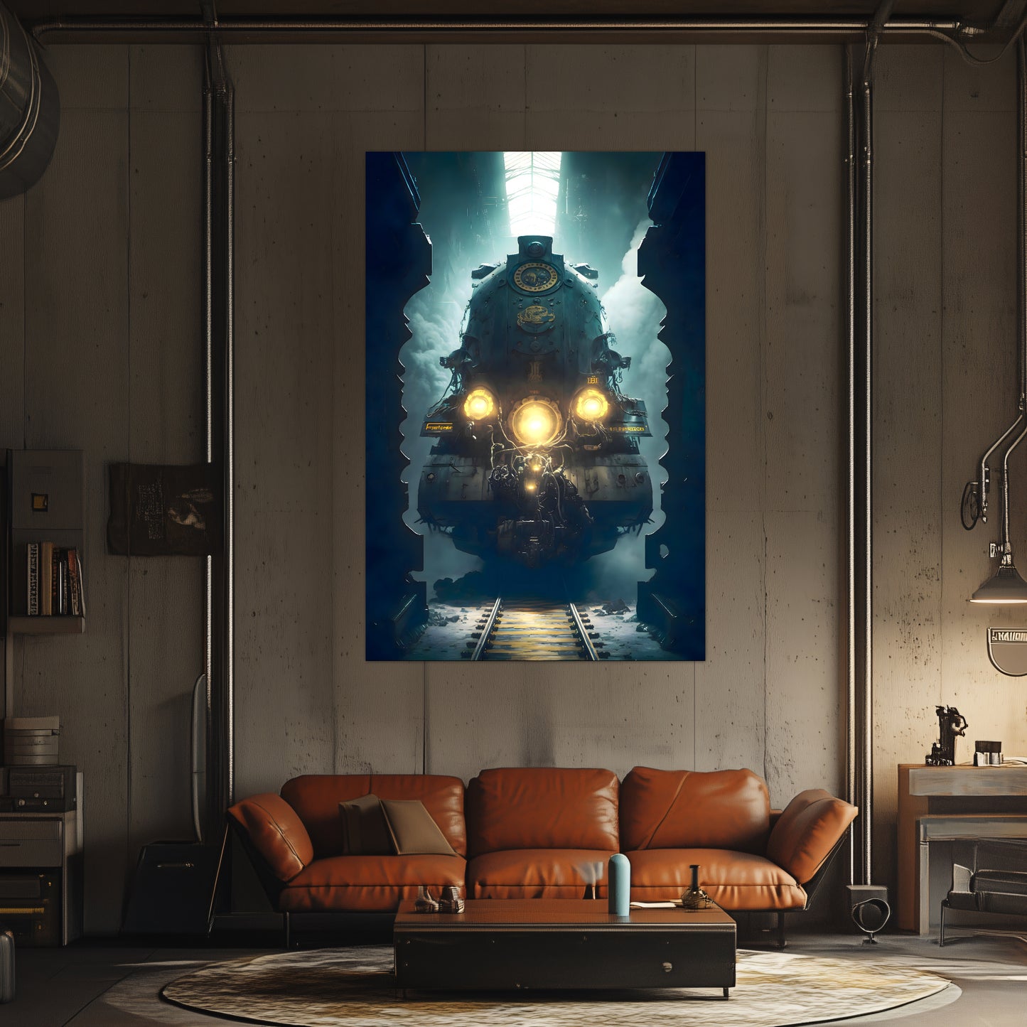 Diesel Train Poster – Tempus Imperator | Awe-Inspiring Wall Art for Sci-Fi & Fantasy Train Enthusiasts | Unique and Exclusive Artwork