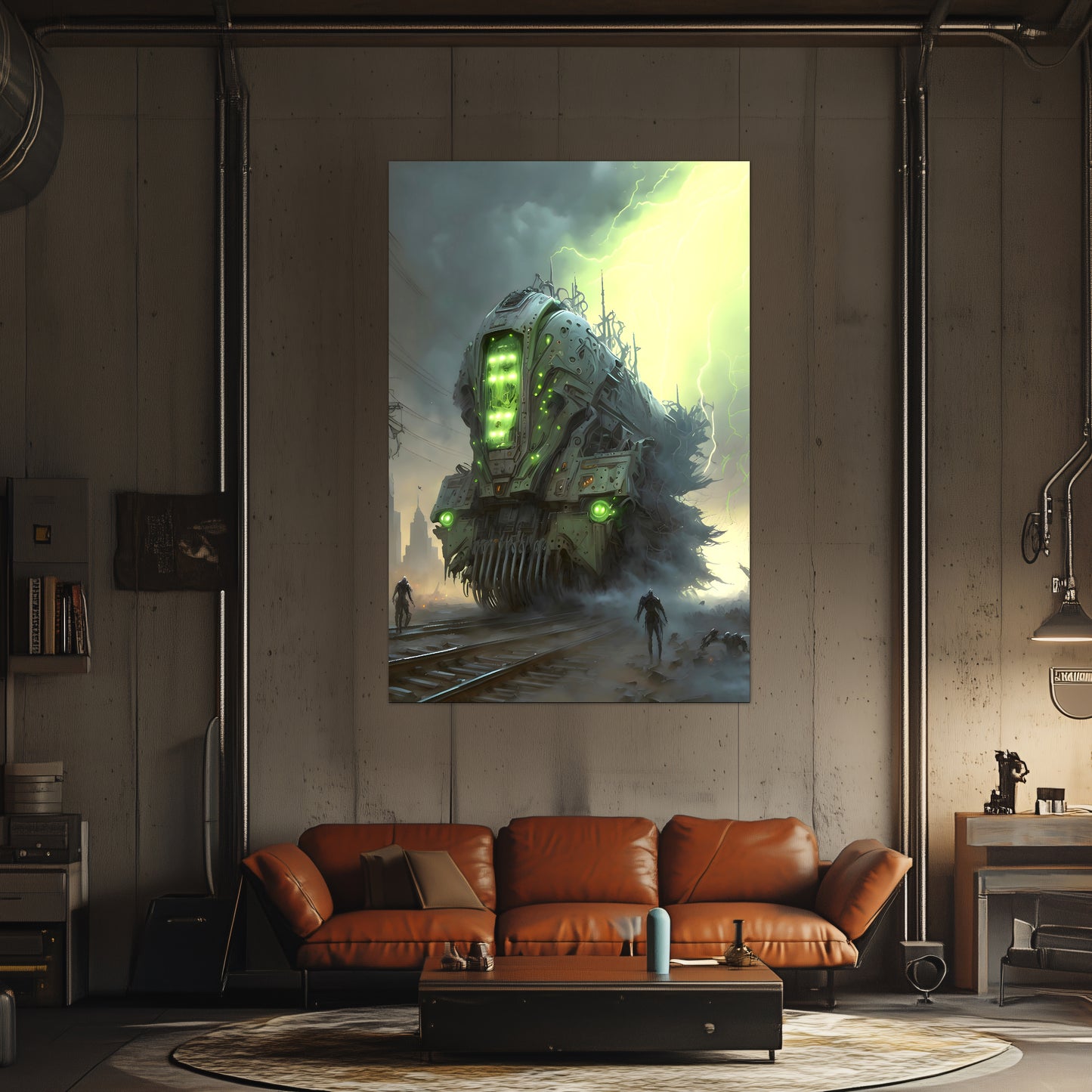 Zombie Train Poster – The Wraithcore Necrohauler | Awe-Inspiring Wall Art for Sci-Fi & Fantasy Train Enthusiasts | Unique and Exclusive Artwork