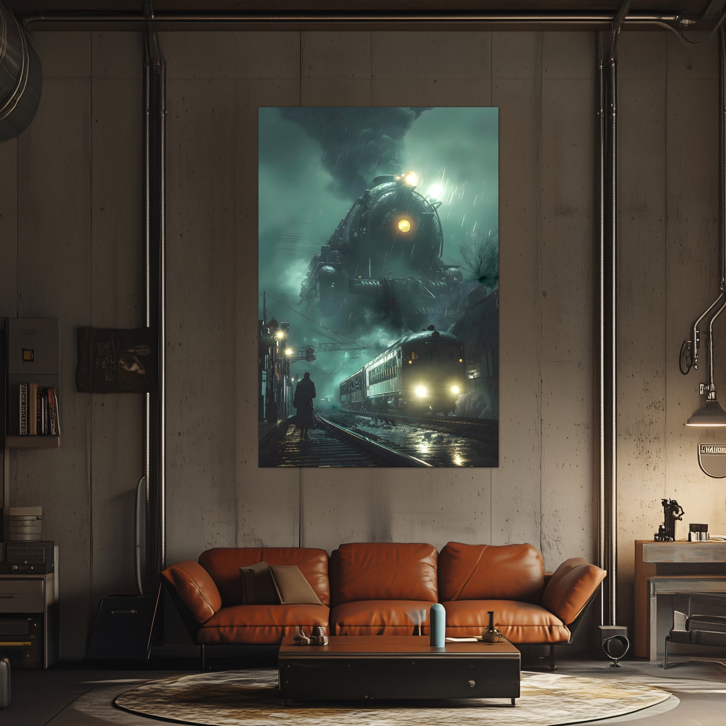 Fantasy Train Poster – Titan Wraith | Awe-Inspiring Wall Art for Sci-Fi & Fantasy Train Enthusiasts | Unique and Exclusive Artwork