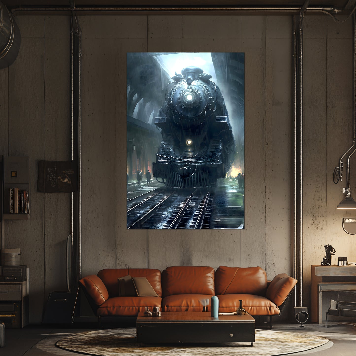 Dystopia Train Poster – SPX 4449 | Awe-Inspiring Wall Art for Sci-Fi & Fantasy Train Enthusiasts | Unique and Exclusive Artwork