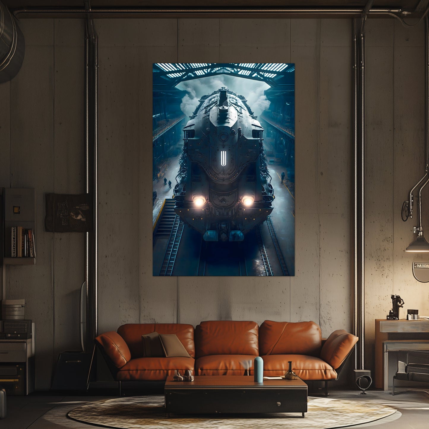 Diesel Train Poster – Rex Temporis | Awe-Inspiring Wall Art for Sci-Fi & Fantasy Train Enthusiasts | Unique and Exclusive Artwork