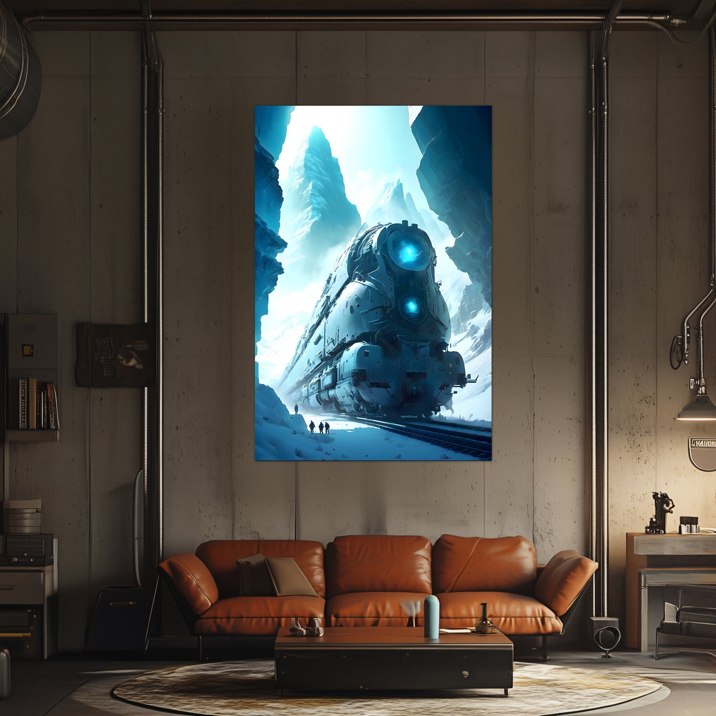 Post-Apocalyptic Train Poster – Icebreaker | Awe-Inspiring Wall Art for Sci-Fi & Fantasy Train Enthusiasts | Unique and Exclusive Artwork