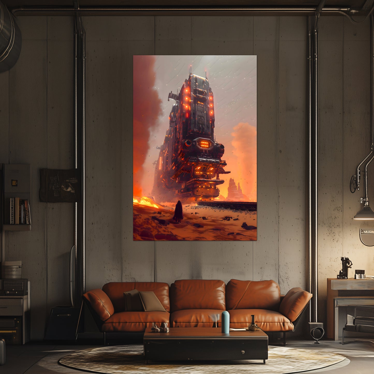 Wasteland Train Poster – Last Nomad | Awe-Inspiring Wall Art for Sci-Fi & Fantasy Train Enthusiasts | Unique and Exclusive Artwork