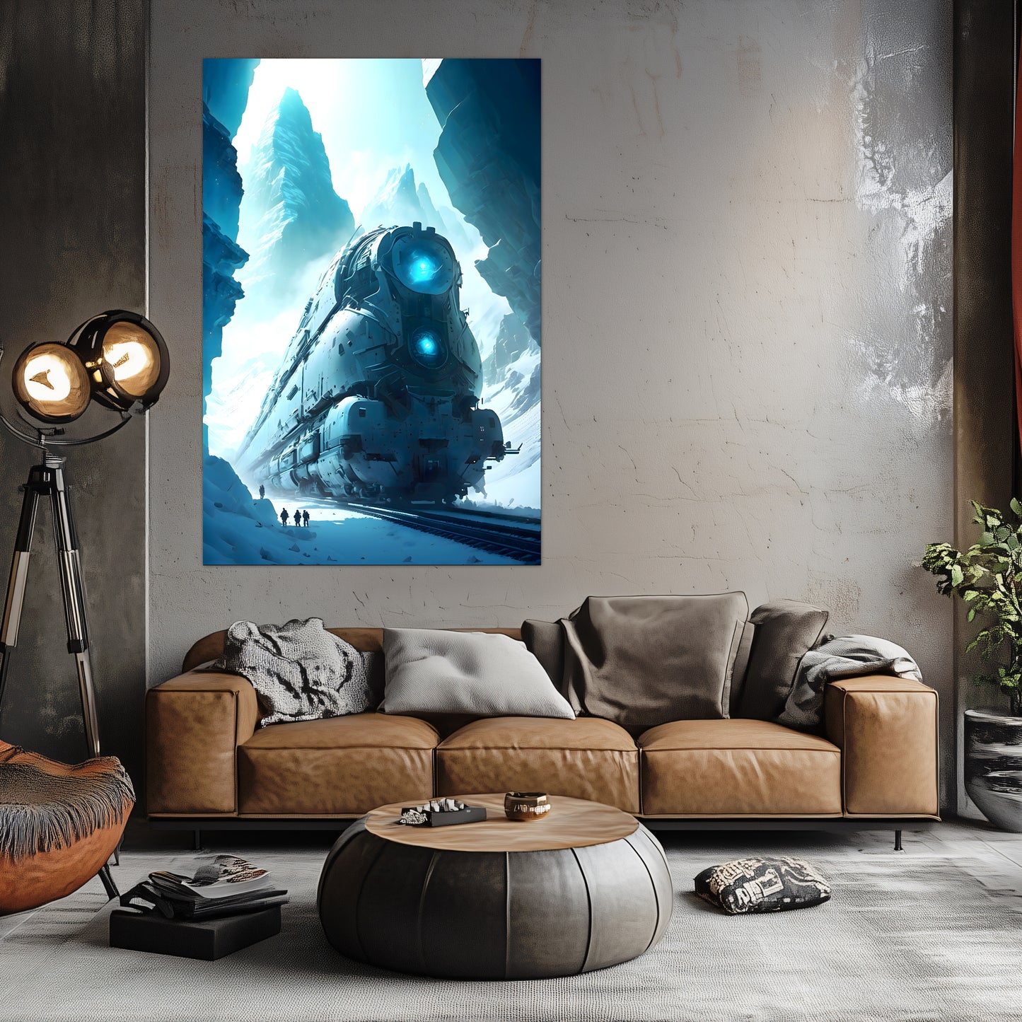 Post-Apocalyptic Train Poster – Icebreaker | Awe-Inspiring Wall Art for Sci-Fi & Fantasy Train Enthusiasts | Unique and Exclusive Artwork
