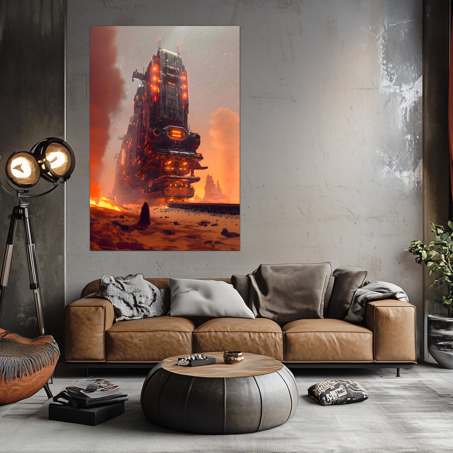 Wasteland Train Poster – Last Nomad | Awe-Inspiring Wall Art for Sci-Fi & Fantasy Train Enthusiasts | Unique and Exclusive Artwork