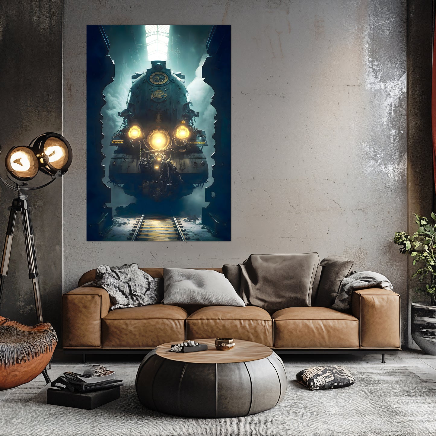 Diesel Train Poster – Tempus Imperator | Awe-Inspiring Wall Art for Sci-Fi & Fantasy Train Enthusiasts | Unique and Exclusive Artwork