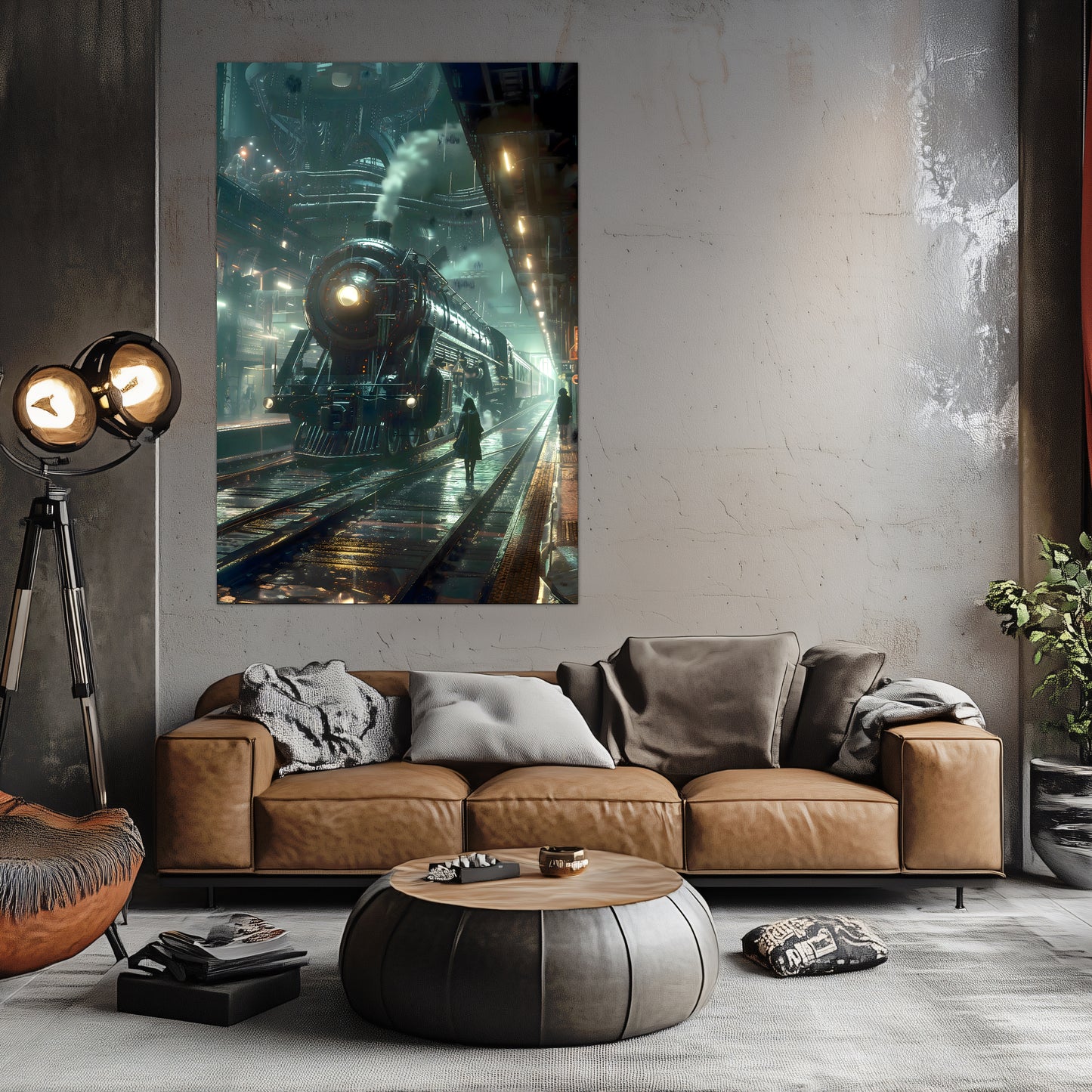 Dystopia Train Poster – Stellar Odyssey | Awe-Inspiring Wall Art for Sci-Fi & Fantasy Train Enthusiasts | Unique and Exclusive Artwork
