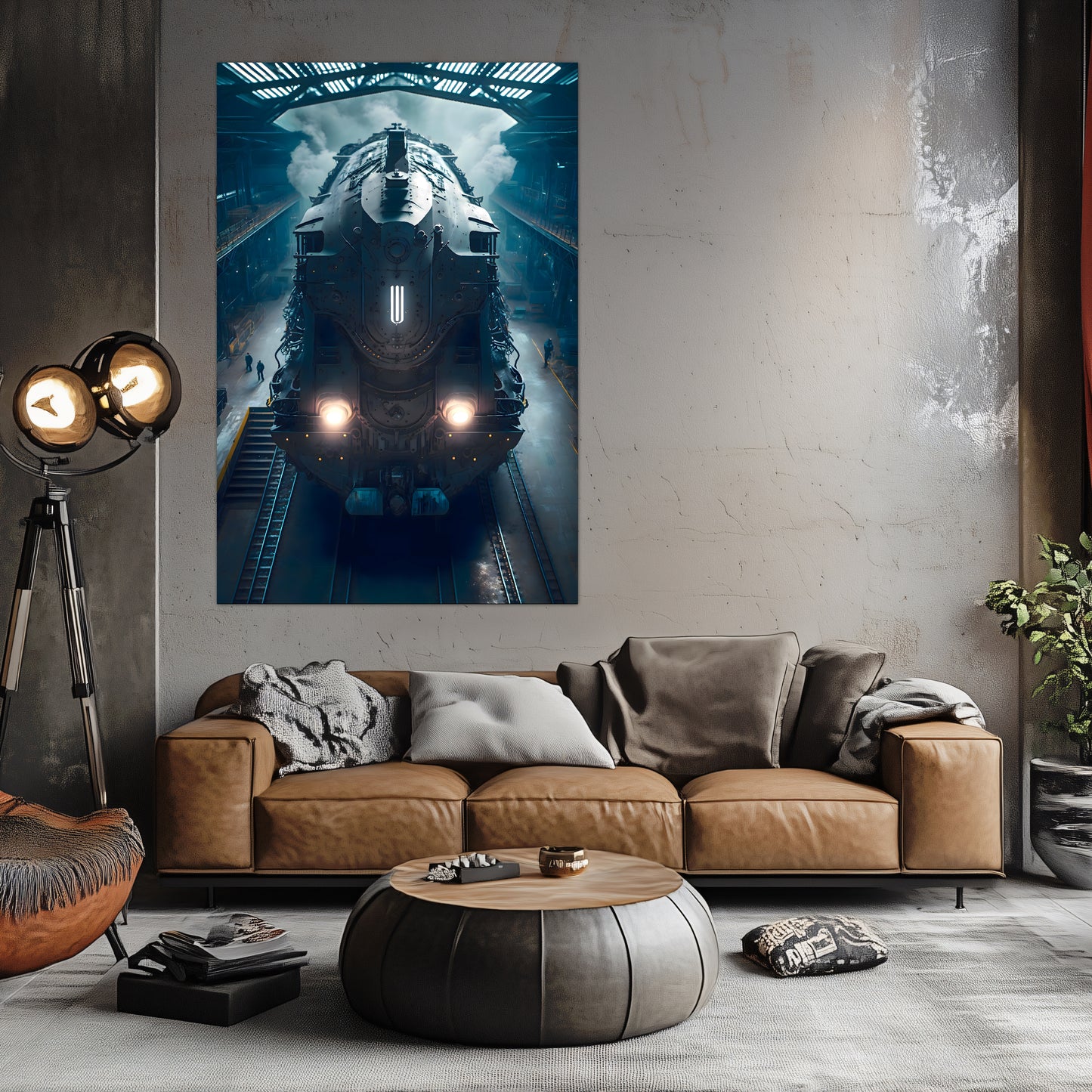 Diesel Train Poster – Rex Temporis | Awe-Inspiring Wall Art for Sci-Fi & Fantasy Train Enthusiasts | Unique and Exclusive Artwork