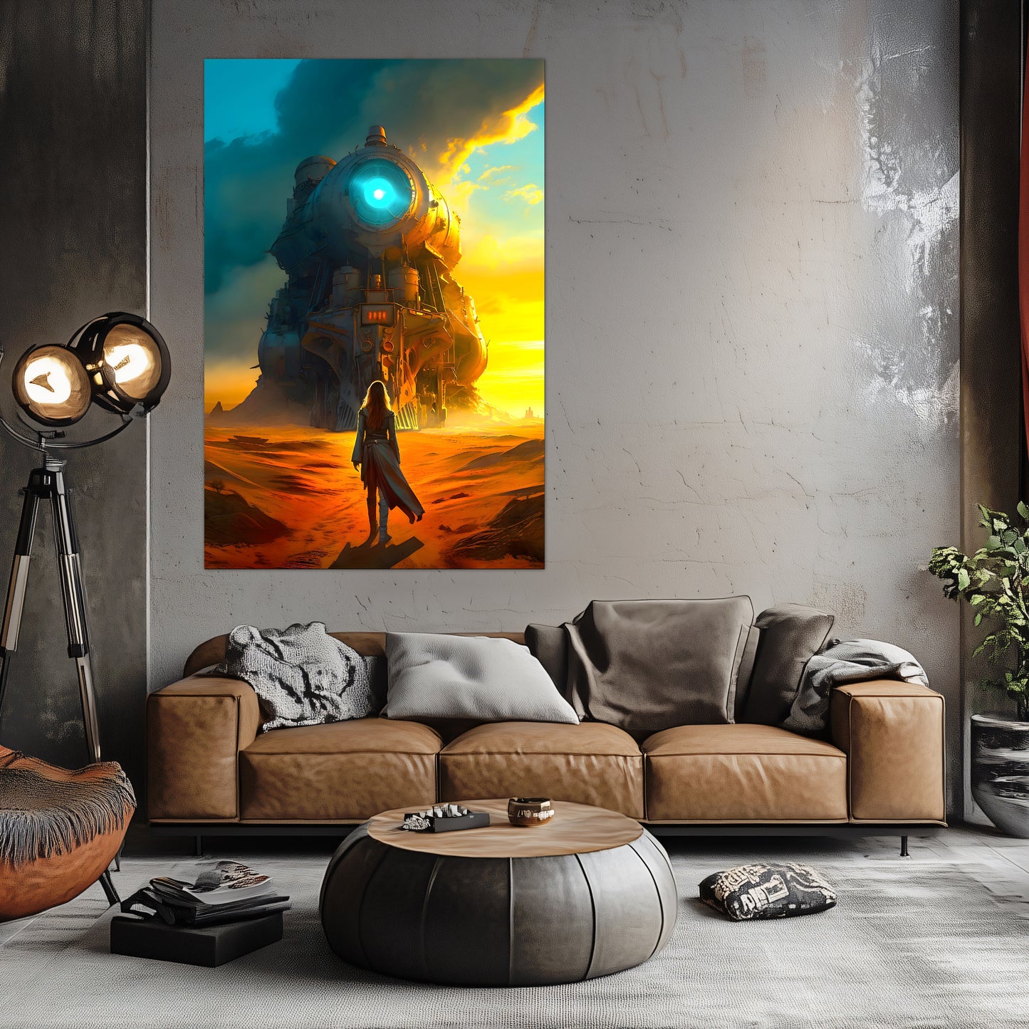 Steampunk Train Poster – Lost Ark | Awe-Inspiring Wall Art for Sci-Fi & Fantasy Train Enthusiasts | Unique and Exclusive Artwork