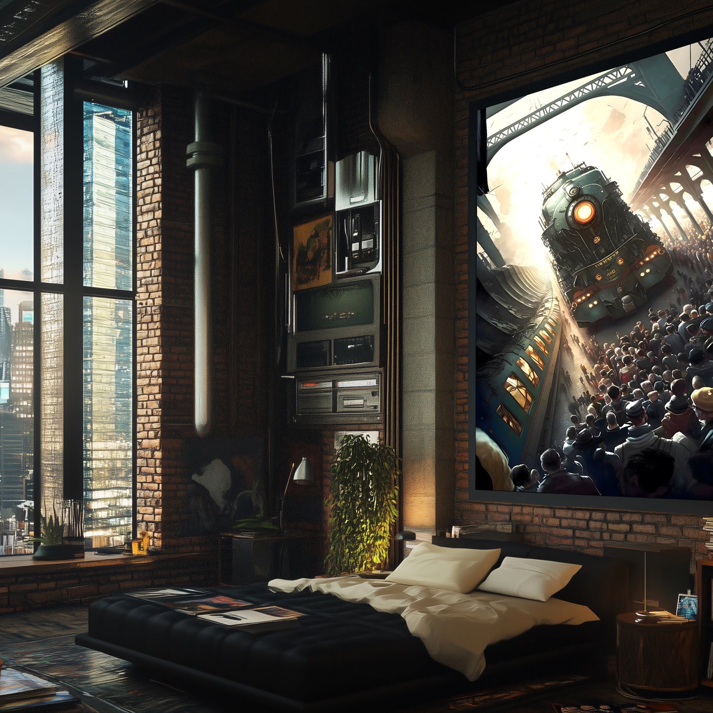 Steampunk Train Poster – Imperial Grandliner | Awe-Inspiring Wall Art for Sci-Fi & Fantasy Train Enthusiasts | Unique and Exclusive Artwork