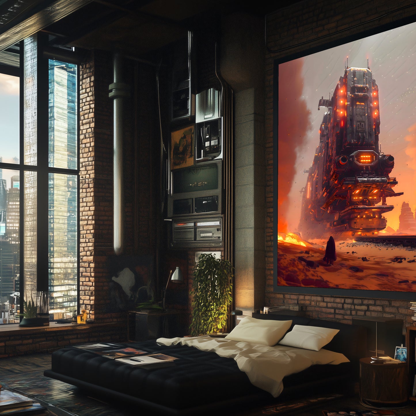 Wasteland Train Poster – Last Nomad | Awe-Inspiring Wall Art for Sci-Fi & Fantasy Train Enthusiasts | Unique and Exclusive Artwork