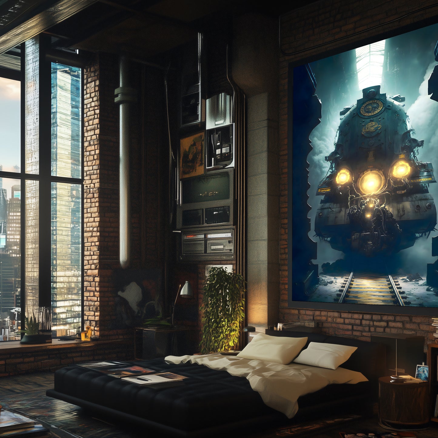Diesel Train Poster – Tempus Imperator | Awe-Inspiring Wall Art for Sci-Fi & Fantasy Train Enthusiasts | Unique and Exclusive Artwork