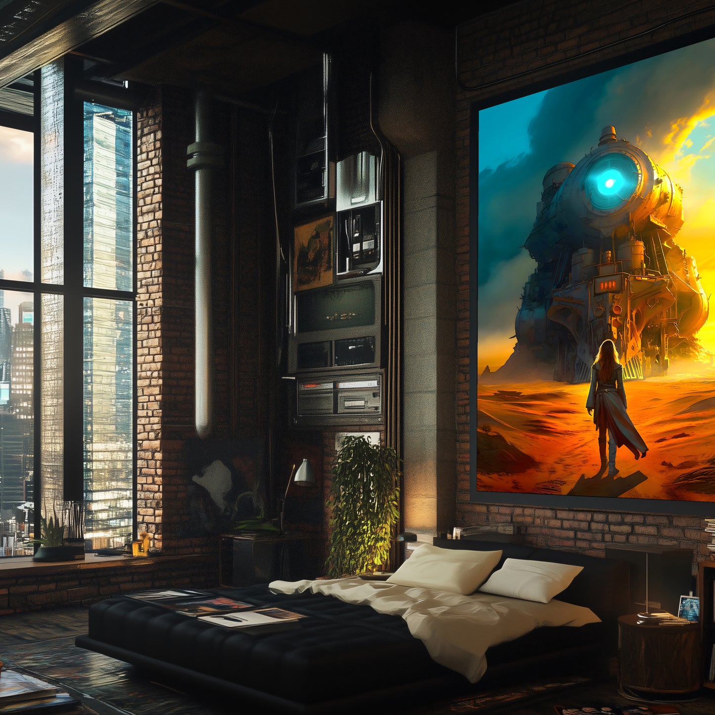 Steampunk Train Poster – Lost Ark | Awe-Inspiring Wall Art for Sci-Fi & Fantasy Train Enthusiasts | Unique and Exclusive Artwork
