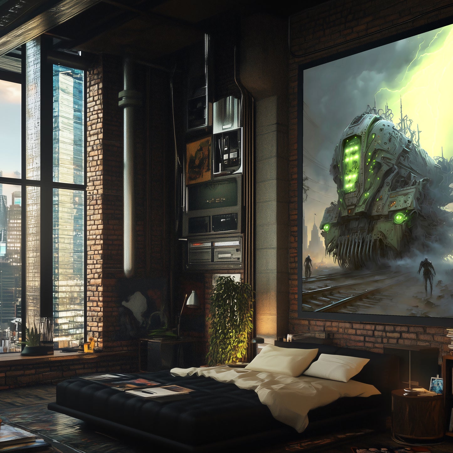 Zombie Train Poster – The Wraithcore Necrohauler | Awe-Inspiring Wall Art for Sci-Fi & Fantasy Train Enthusiasts | Unique and Exclusive Artwork