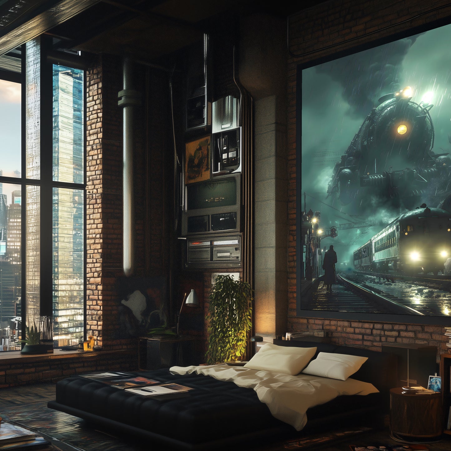 Fantasy Train Poster – Titan Wraith | Awe-Inspiring Wall Art for Sci-Fi & Fantasy Train Enthusiasts | Unique and Exclusive Artwork