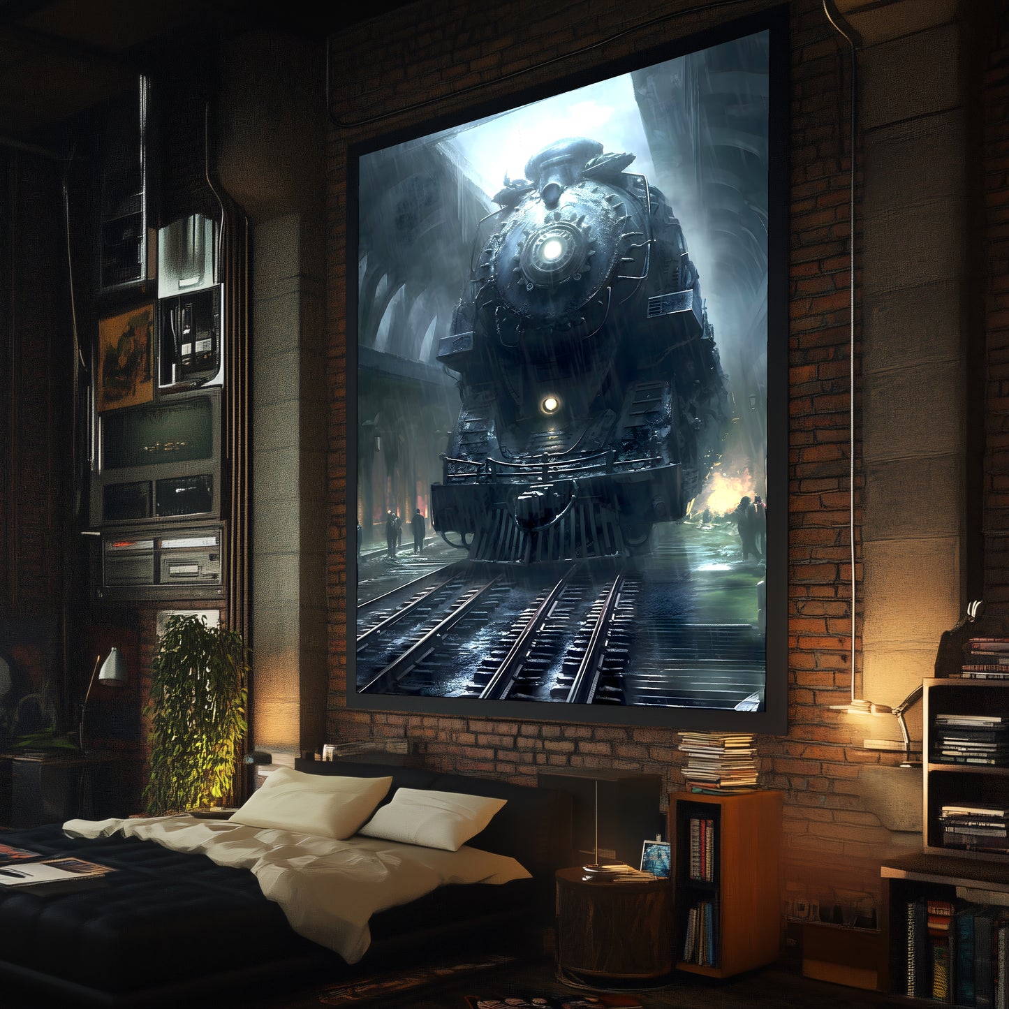 Dystopia Train Poster – SPX 4449 | Awe-Inspiring Wall Art for Sci-Fi & Fantasy Train Enthusiasts | Unique and Exclusive Artwork