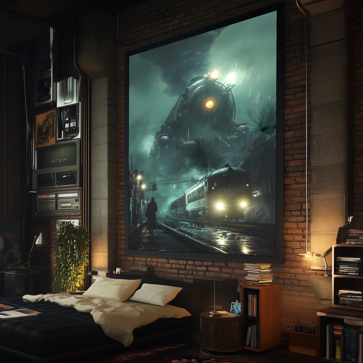 Fantasy Train Poster – Titan Wraith | Awe-Inspiring Wall Art for Sci-Fi & Fantasy Train Enthusiasts | Unique and Exclusive Artwork