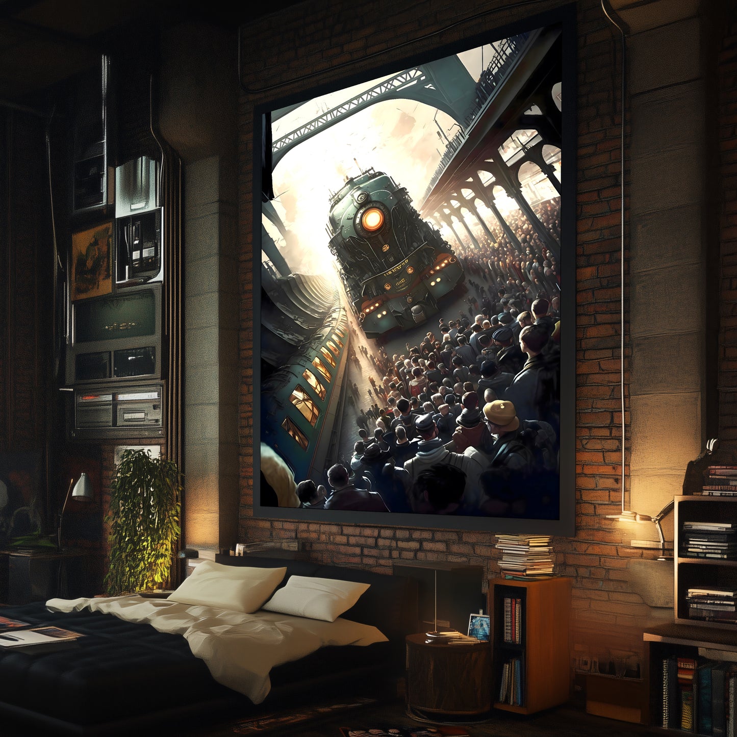 Steampunk Train Poster – Imperial Grandliner | Awe-Inspiring Wall Art for Sci-Fi & Fantasy Train Enthusiasts | Unique and Exclusive Artwork