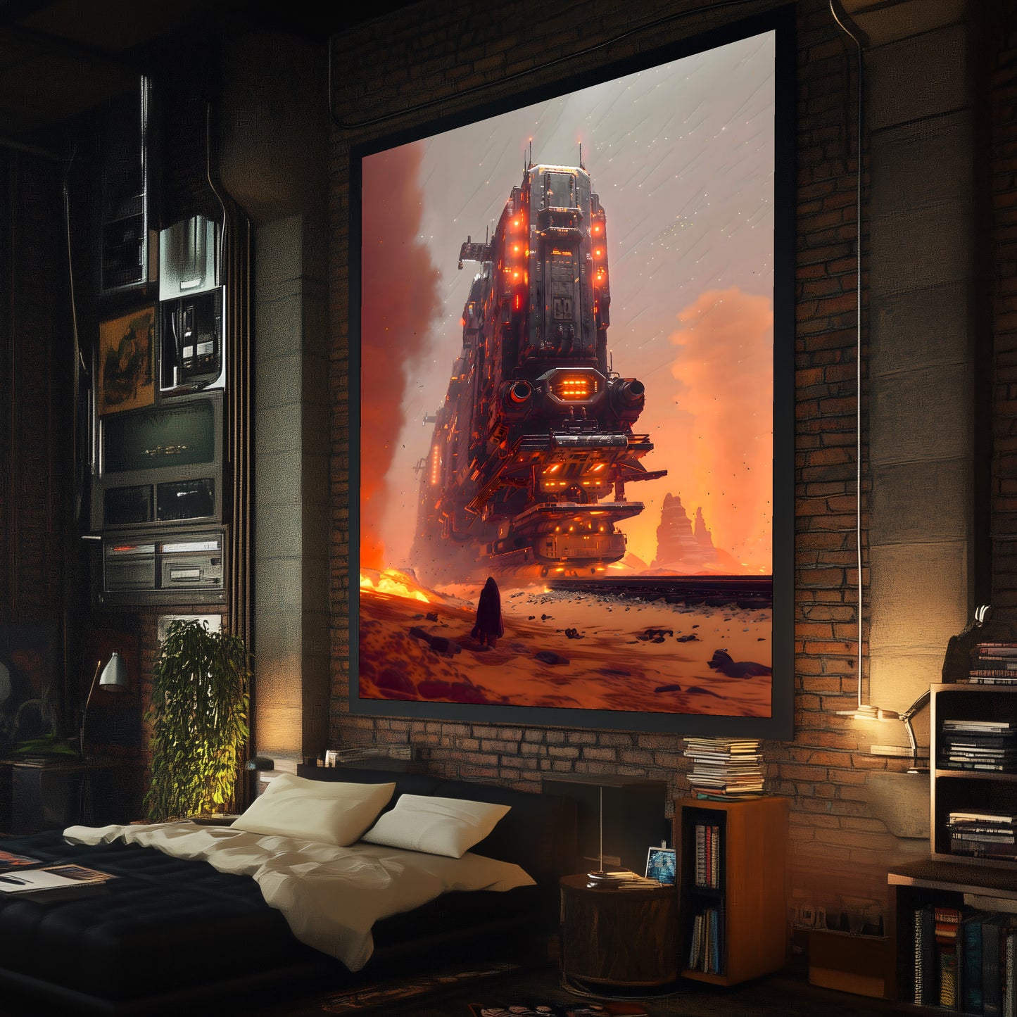 Wasteland Train Poster – Last Nomad | Awe-Inspiring Wall Art for Sci-Fi & Fantasy Train Enthusiasts | Unique and Exclusive Artwork