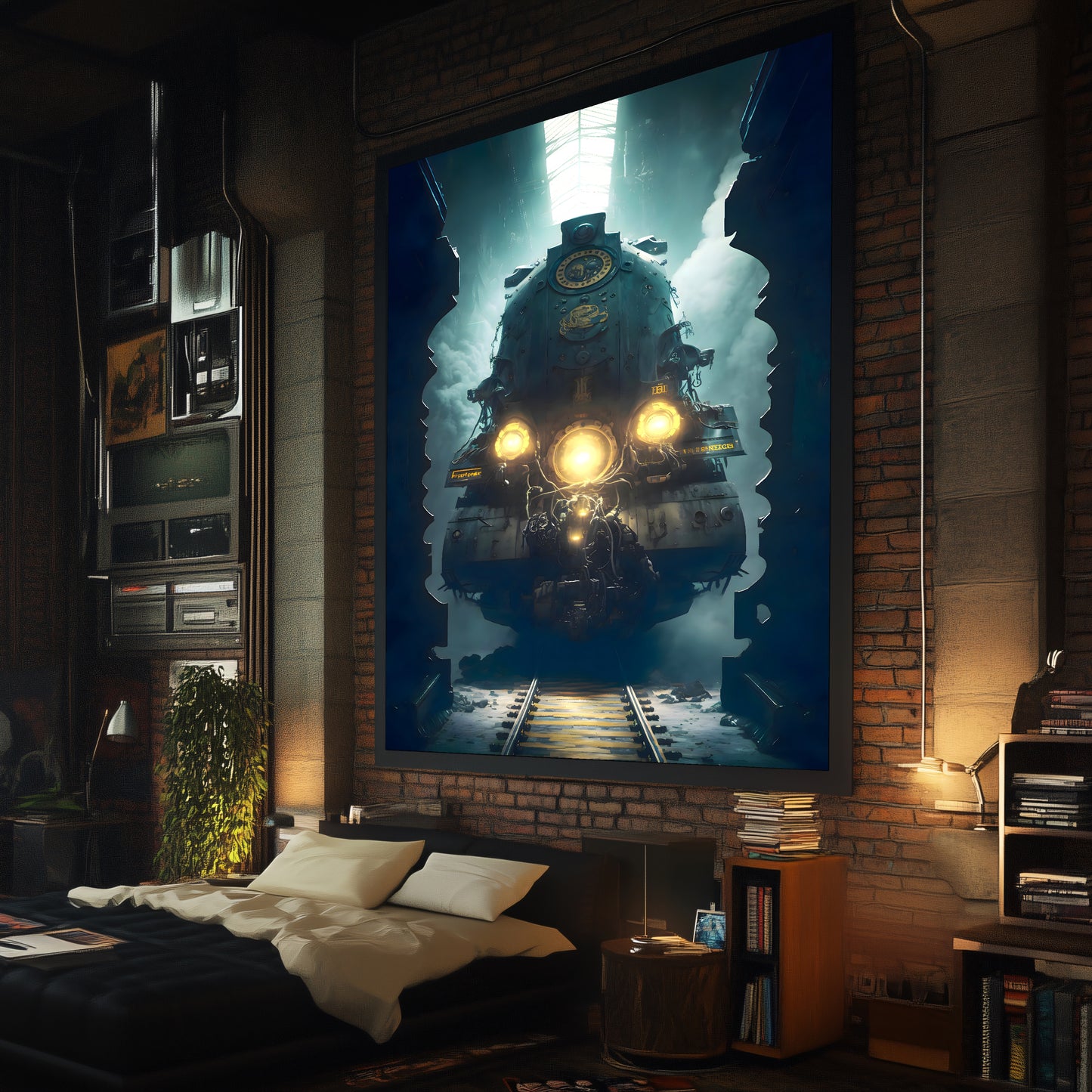 Diesel Train Poster – Tempus Imperator | Awe-Inspiring Wall Art for Sci-Fi & Fantasy Train Enthusiasts | Unique and Exclusive Artwork