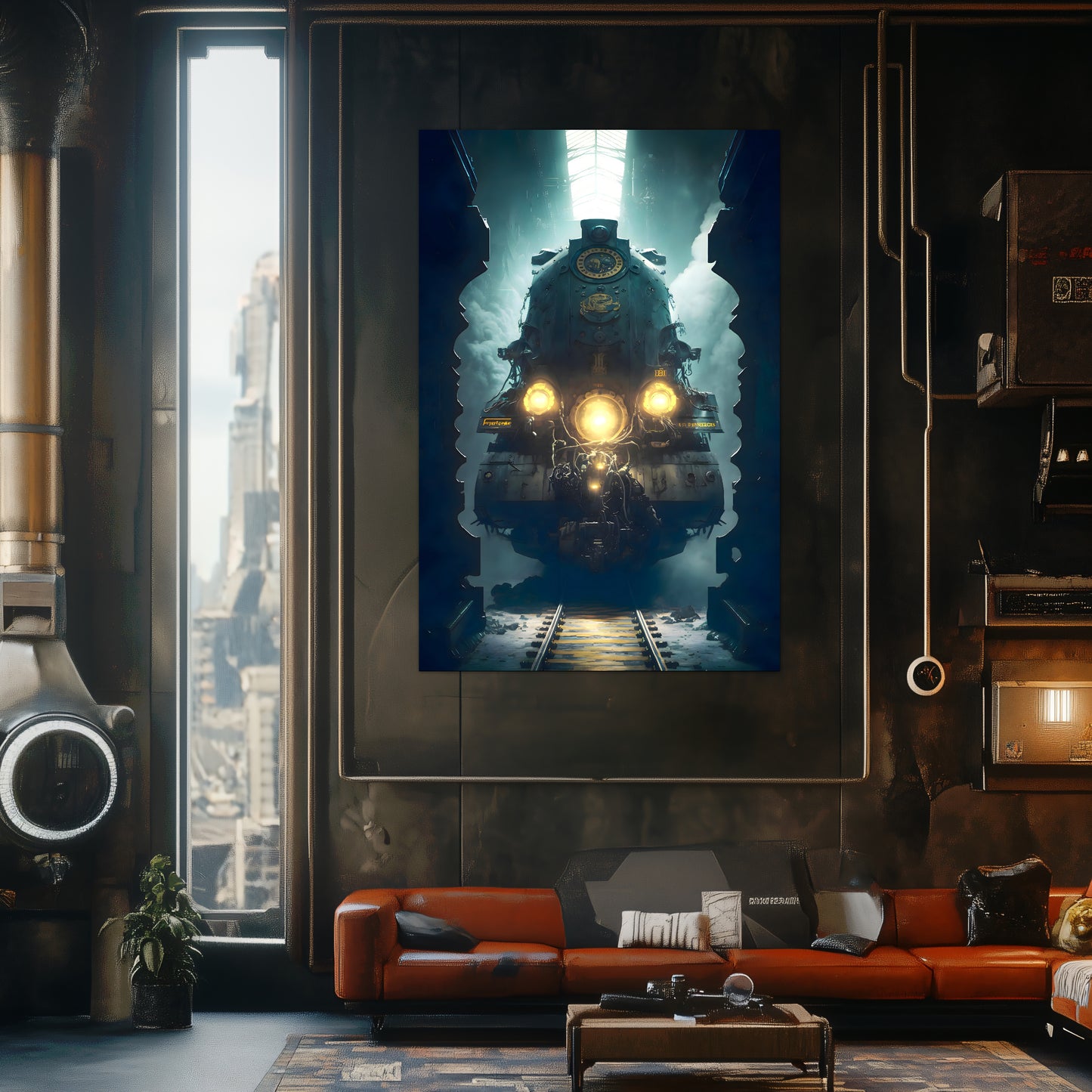 Diesel Train Poster – Tempus Imperator | Awe-Inspiring Wall Art for Sci-Fi & Fantasy Train Enthusiasts | Unique and Exclusive Artwork