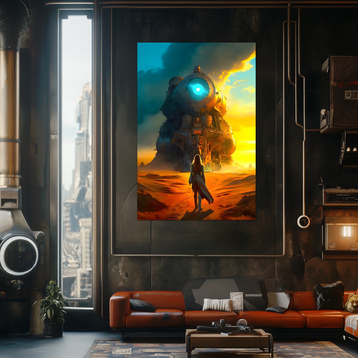 Steampunk Train Poster – Lost Ark | Awe-Inspiring Wall Art for Sci-Fi & Fantasy Train Enthusiasts | Unique and Exclusive Artwork
