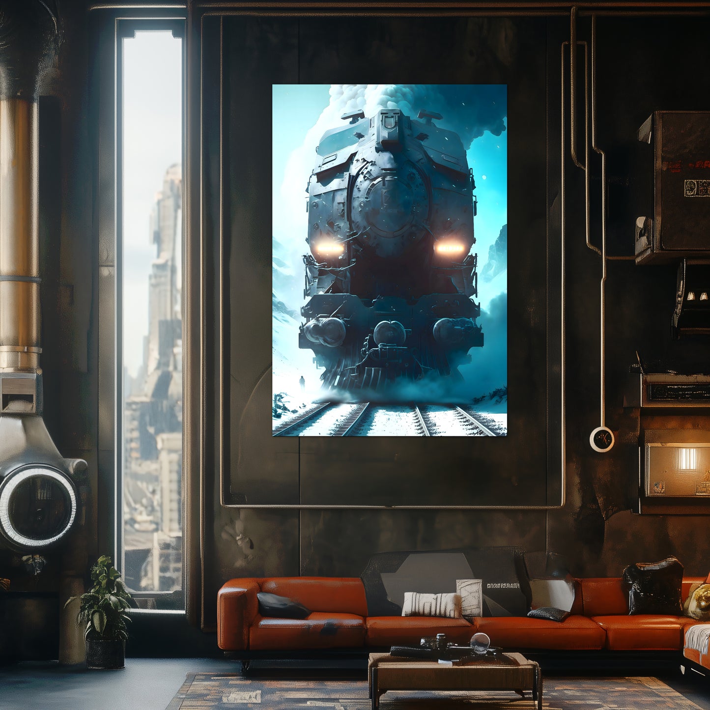Diesel Train Poster – Stormbreaker Ironclad | Awe-Inspiring Wall Art for Sci-Fi & Fantasy Train Enthusiasts | Unique and Exclusive Artwork
