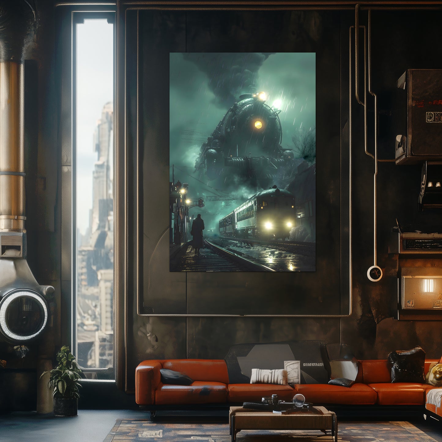 Fantasy Train Poster – Titan Wraith | Awe-Inspiring Wall Art for Sci-Fi & Fantasy Train Enthusiasts | Unique and Exclusive Artwork