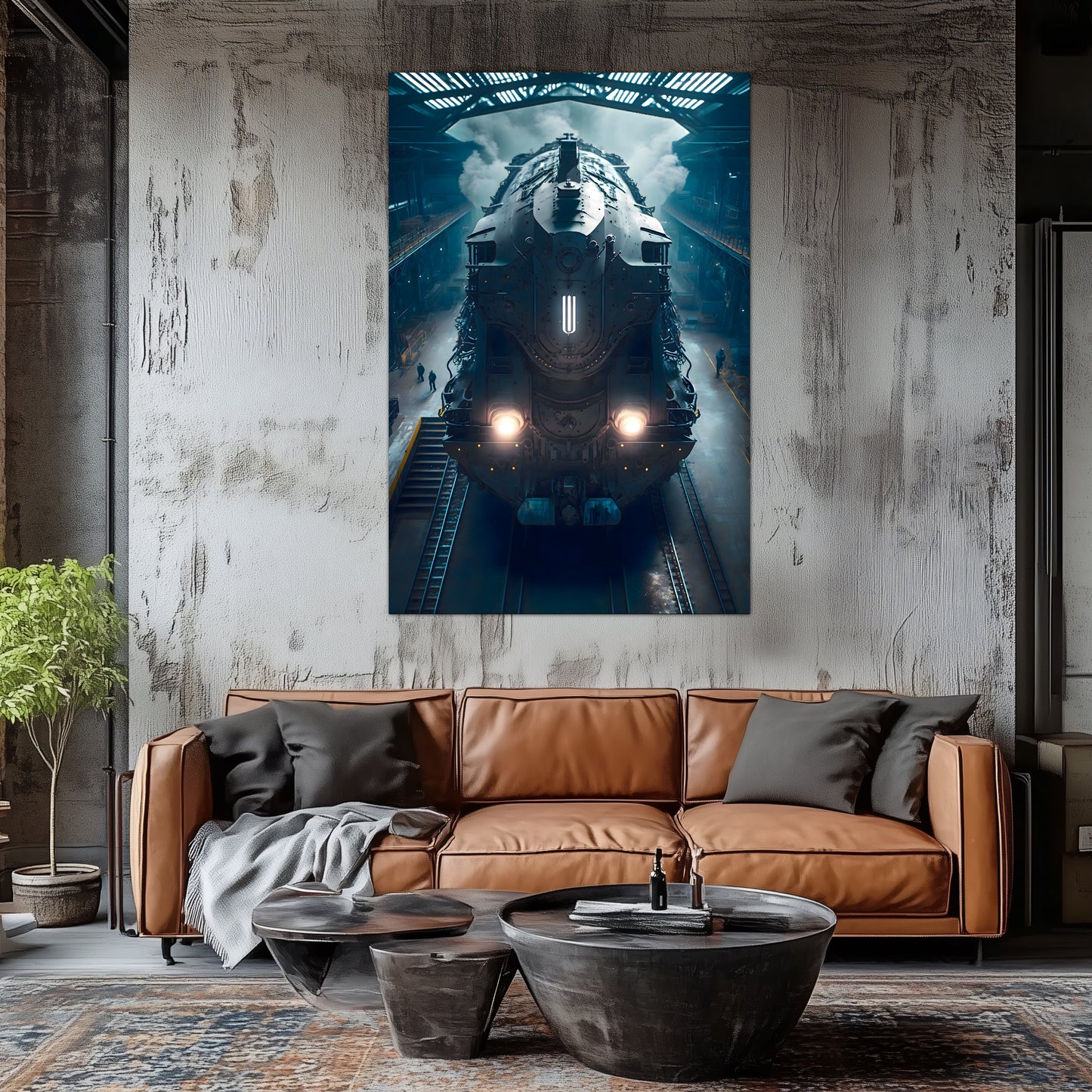 Diesel Train Poster – Rex Temporis | Awe-Inspiring Wall Art for Sci-Fi & Fantasy Train Enthusiasts | Unique and Exclusive Artwork