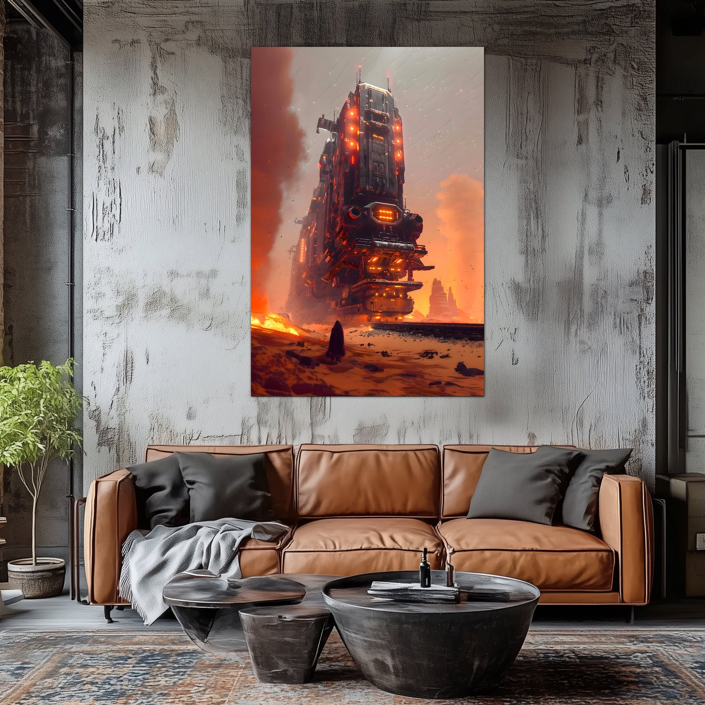 Wasteland Train Poster – Last Nomad | Awe-Inspiring Wall Art for Sci-Fi & Fantasy Train Enthusiasts | Unique and Exclusive Artwork