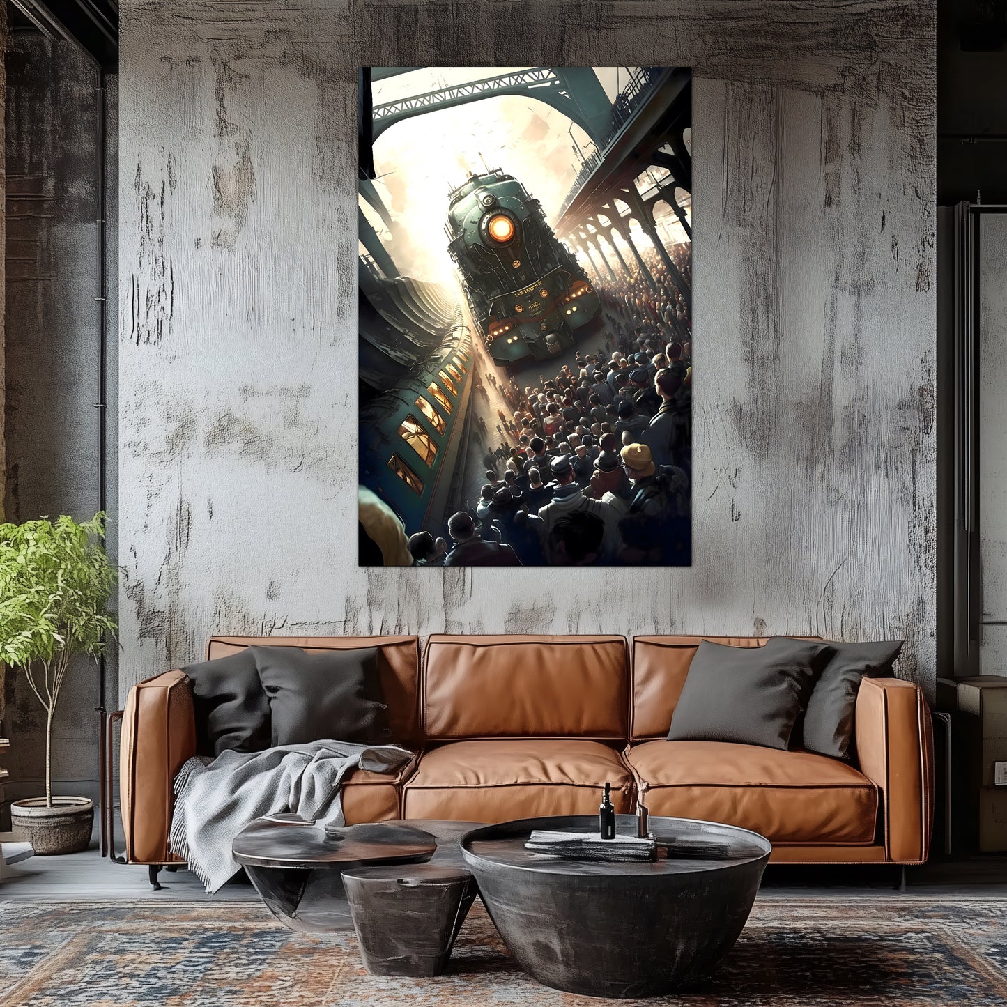 Steampunk Train Poster – Imperial Grandliner | Awe-Inspiring Wall Art for Sci-Fi & Fantasy Train Enthusiasts | Unique and Exclusive Artwork