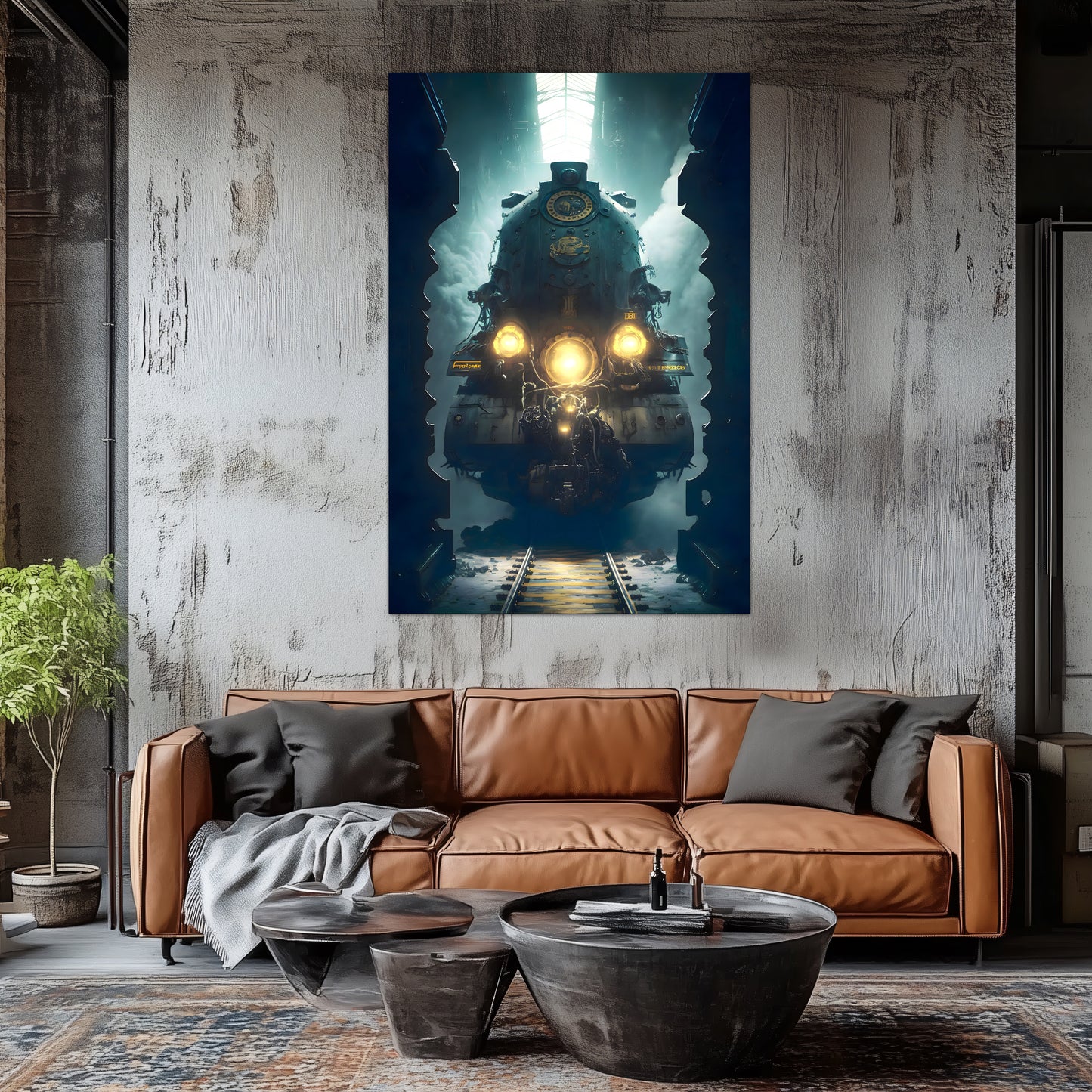 Diesel Train Poster – Tempus Imperator | Awe-Inspiring Wall Art for Sci-Fi & Fantasy Train Enthusiasts | Unique and Exclusive Artwork