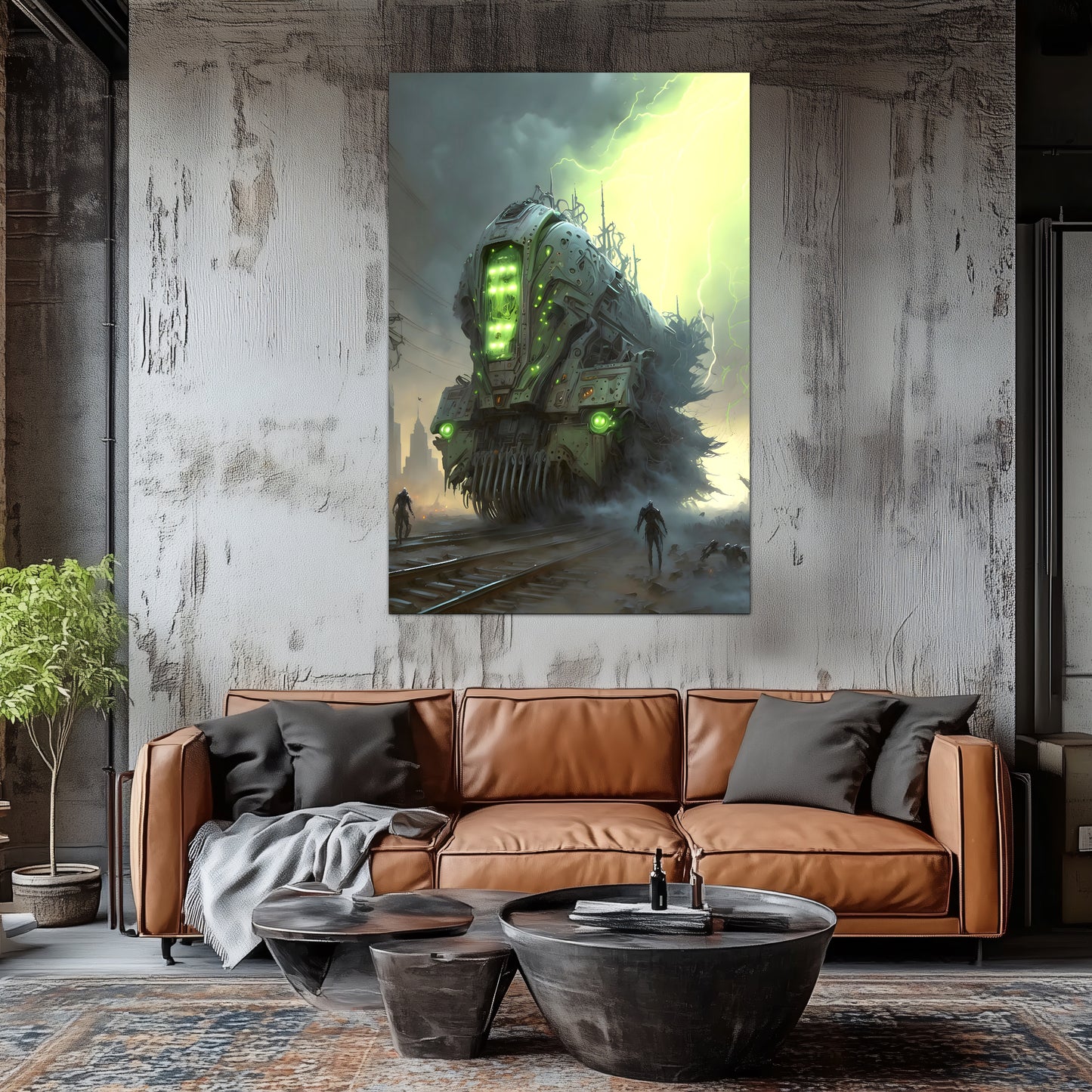 Zombie Train Poster – The Wraithcore Necrohauler | Awe-Inspiring Wall Art for Sci-Fi & Fantasy Train Enthusiasts | Unique and Exclusive Artwork