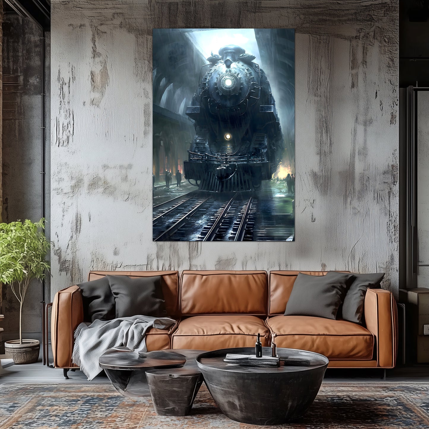 Dystopia Train Poster – SPX 4449 | Awe-Inspiring Wall Art for Sci-Fi & Fantasy Train Enthusiasts | Unique and Exclusive Artwork