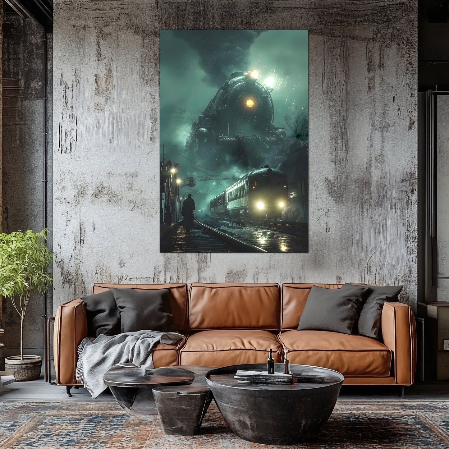Fantasy Train Poster – Titan Wraith | Awe-Inspiring Wall Art for Sci-Fi & Fantasy Train Enthusiasts | Unique and Exclusive Artwork