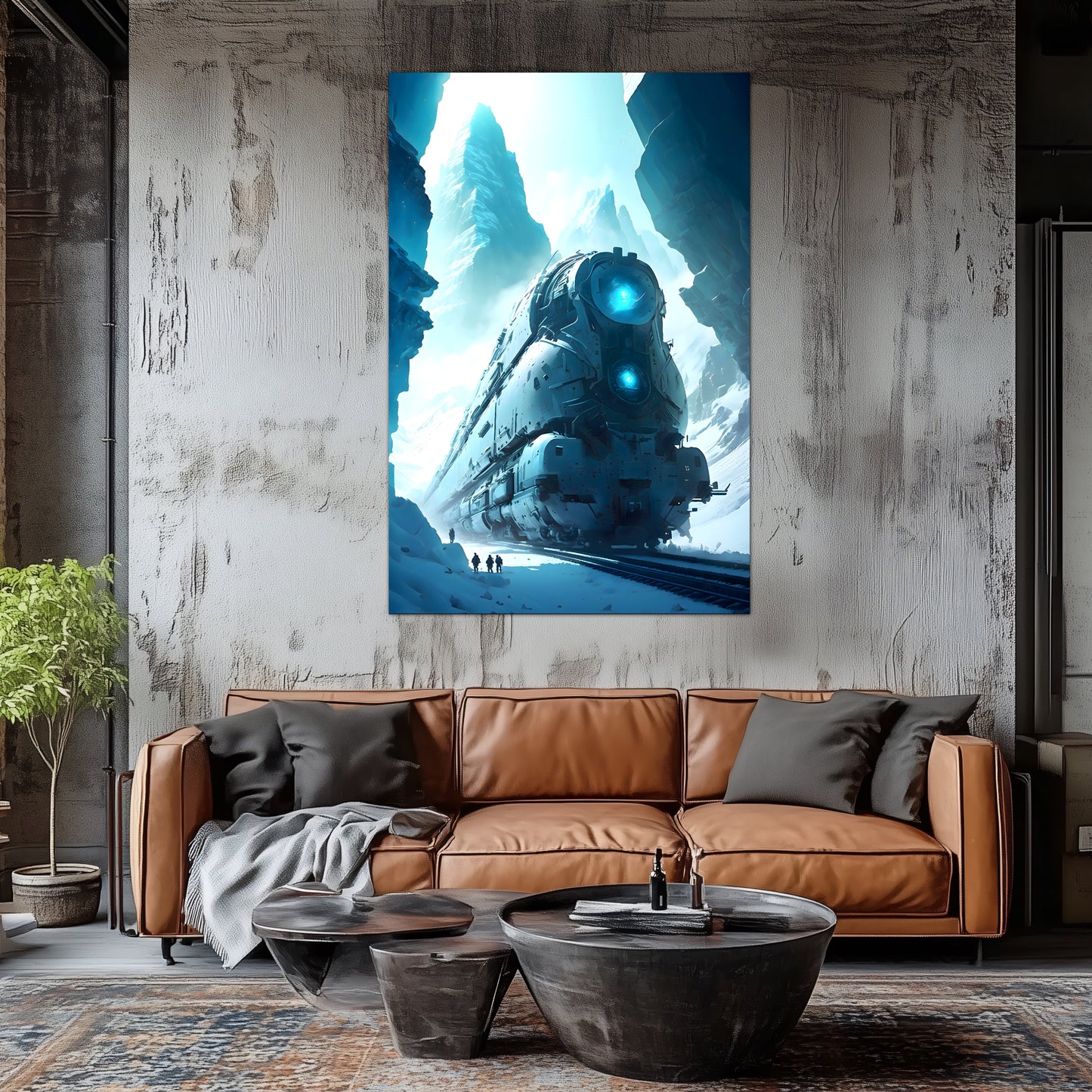 Post-Apocalyptic Train Poster – Icebreaker | Awe-Inspiring Wall Art for Sci-Fi & Fantasy Train Enthusiasts | Unique and Exclusive Artwork