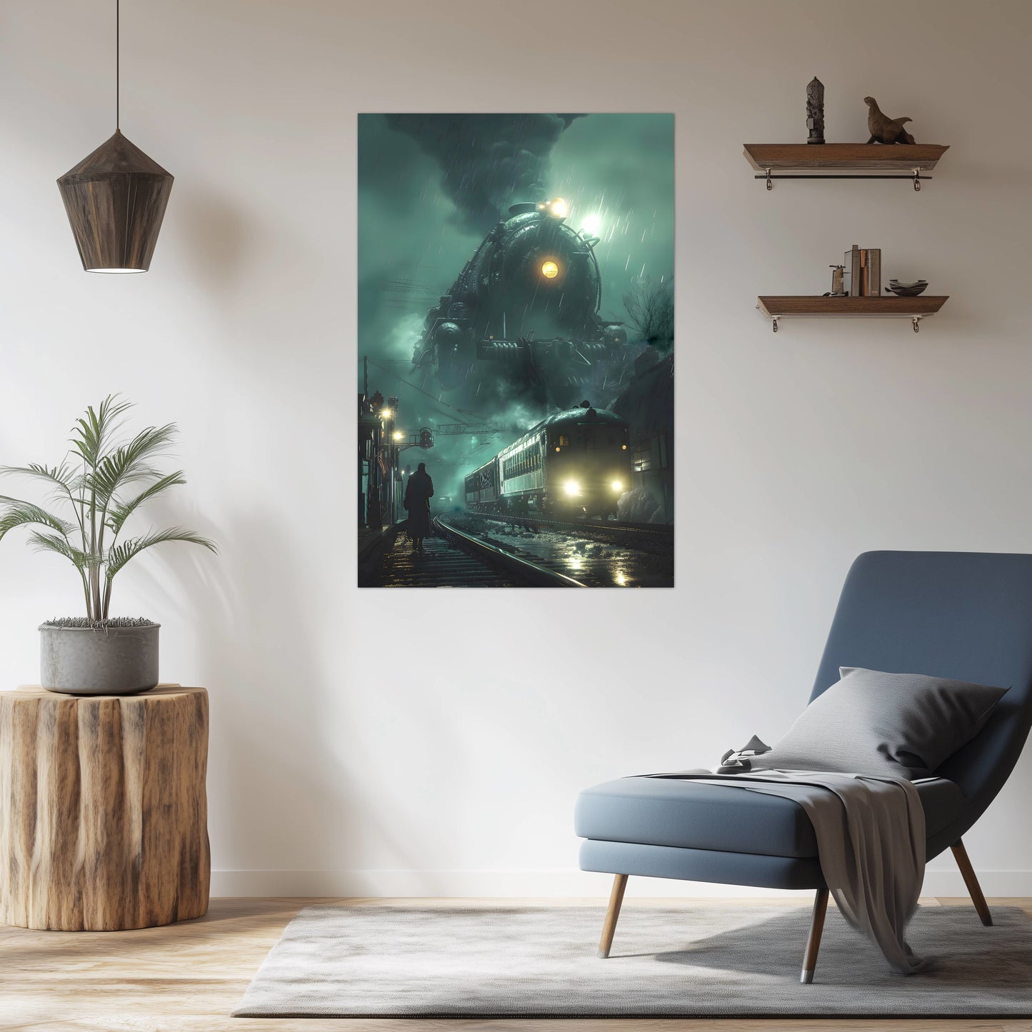 Fantasy Train Poster – Titan Wraith | Awe-Inspiring Wall Art for Sci-Fi & Fantasy Train Enthusiasts | Unique and Exclusive Artwork