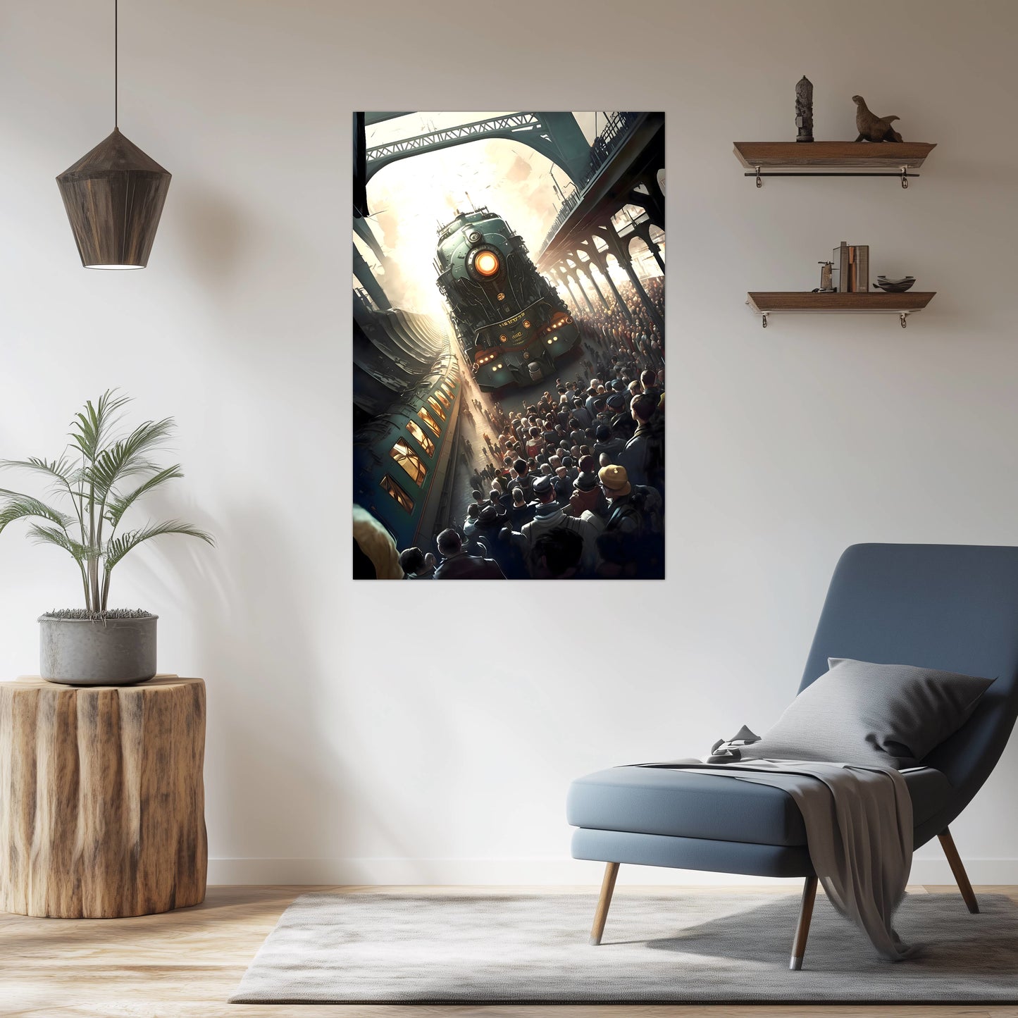 Steampunk Train Poster – Imperial Grandliner | Awe-Inspiring Wall Art for Sci-Fi & Fantasy Train Enthusiasts | Unique and Exclusive Artwork