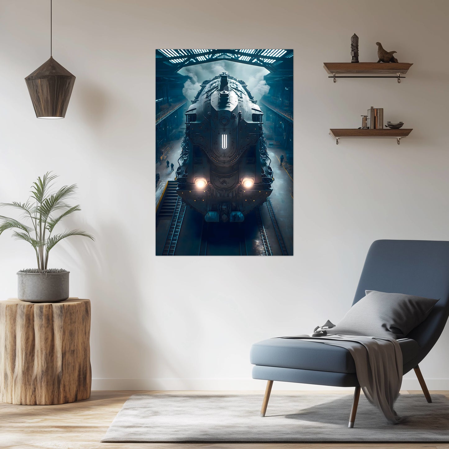 Diesel Train Poster – Rex Temporis | Awe-Inspiring Wall Art for Sci-Fi & Fantasy Train Enthusiasts | Unique and Exclusive Artwork