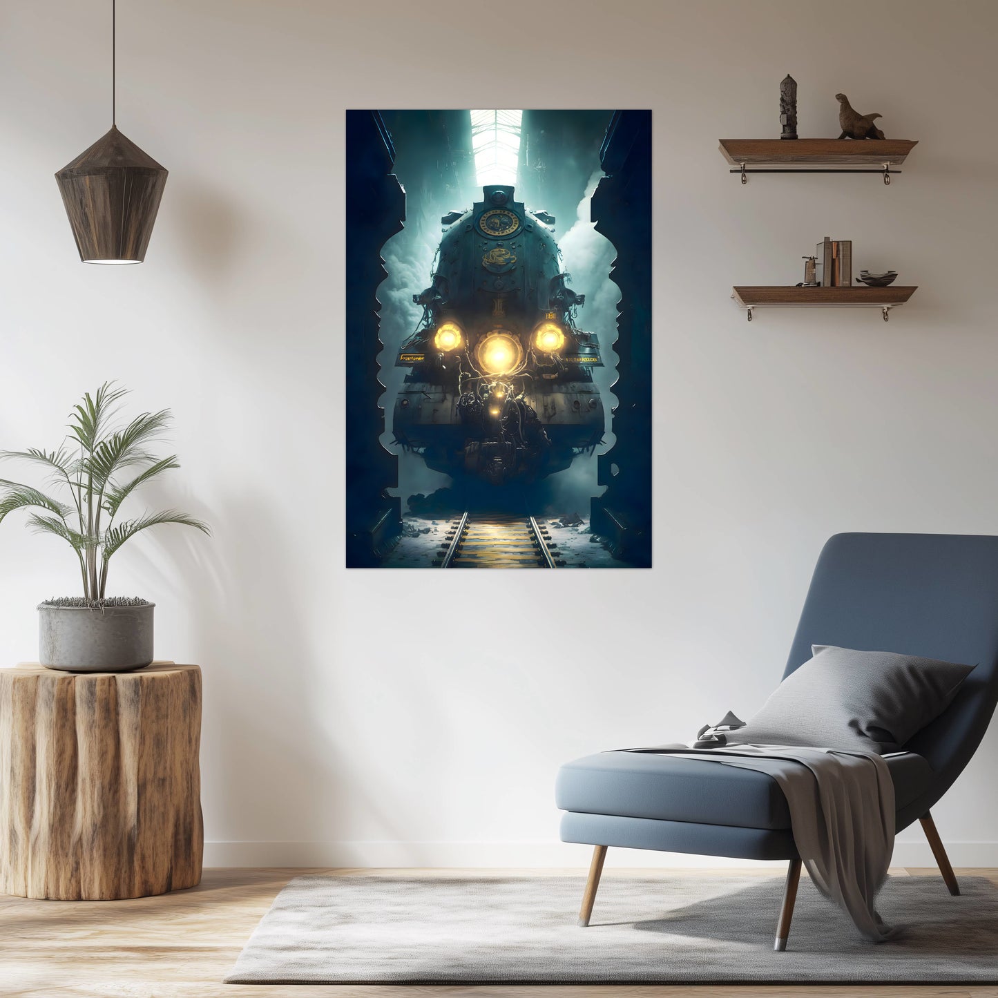 Diesel Train Poster – Tempus Imperator | Awe-Inspiring Wall Art for Sci-Fi & Fantasy Train Enthusiasts | Unique and Exclusive Artwork