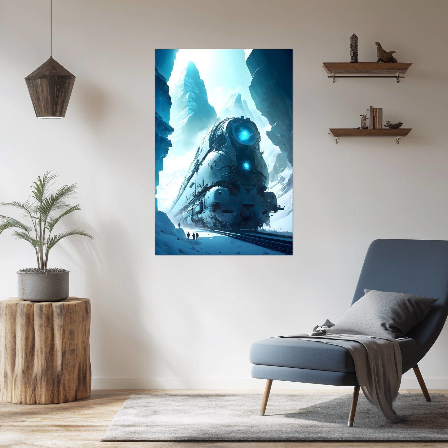 Post-Apocalyptic Train Poster – Icebreaker | Awe-Inspiring Wall Art for Sci-Fi & Fantasy Train Enthusiasts | Unique and Exclusive Artwork